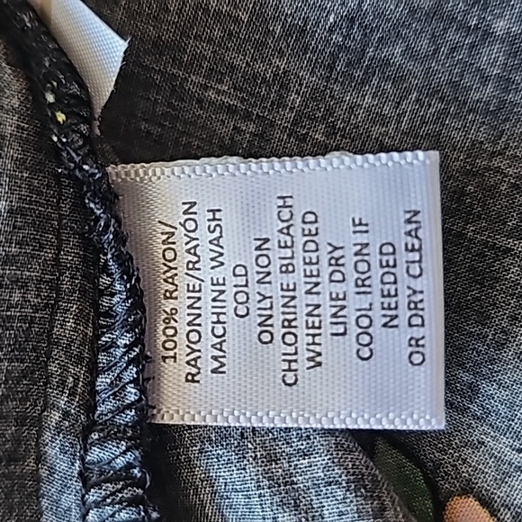 LOFT Long Sleeve Black Flower Midi Dress - Picture 6 of 6